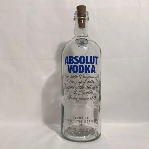 Decorated Bottle - Absolut Vodka Bottle with Lights - Picture 8 of 13